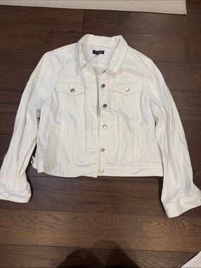 J. Crew Cream White Denim Jacket Size XL - C30-091